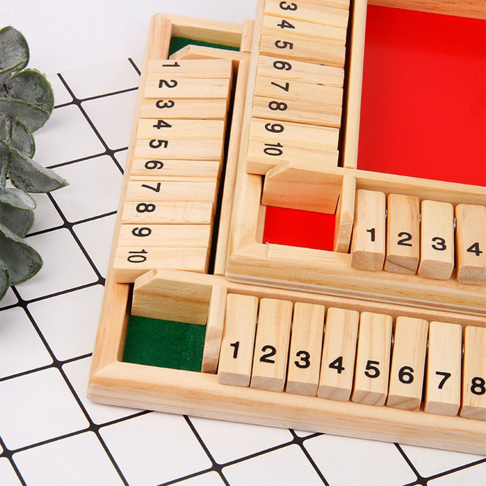 Shut the Box – Wooden Flip Card Number Board Game