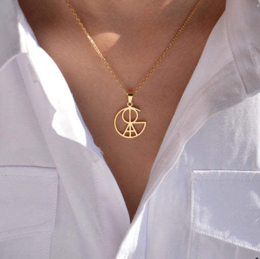 Collier Nom Lettre Acier Inoxydable Anglais Cadeau Saint-Valentin