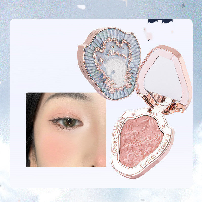 Flower Knows Unicorn Relief Powder Blusher – Expanding Color Blush for a Dreamy, Radiant Complexion