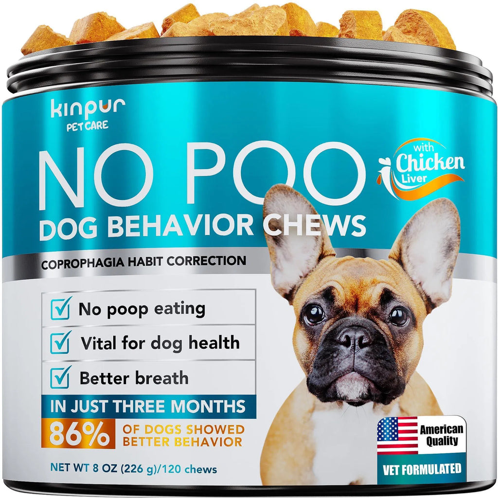 No Poo Chews for Dogs – Stop Poop Eating with Probiotics & Digestive Enzymes | 180 Soft Chews