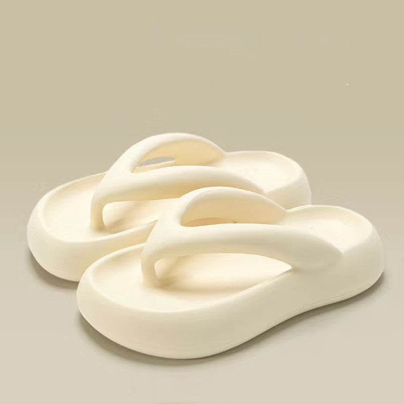 Thick-Sole Bow Flip Flops – Women's Summer Beach Thong Sandals