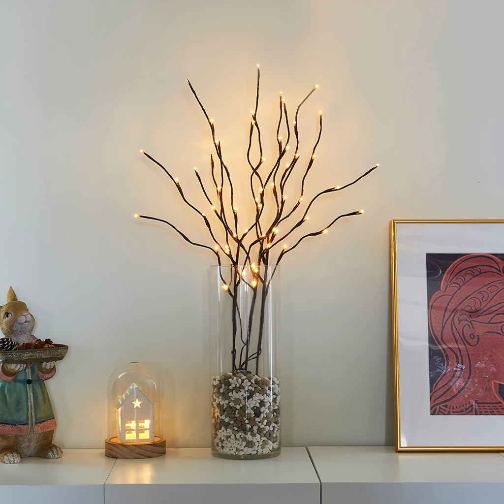 LED Ast-Deko-Leuchte – 4er-Set beleuchtete Äste für die Heimdekoration