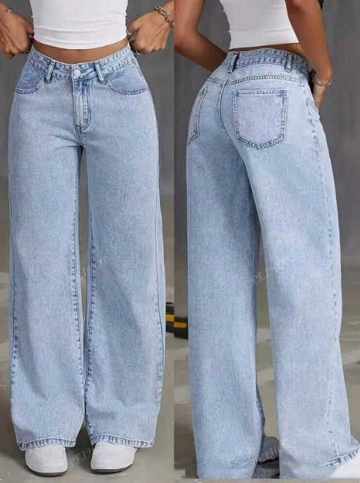 Damen High-Waist Jeans mit geradem Bein – Süßer & Frecher Style
