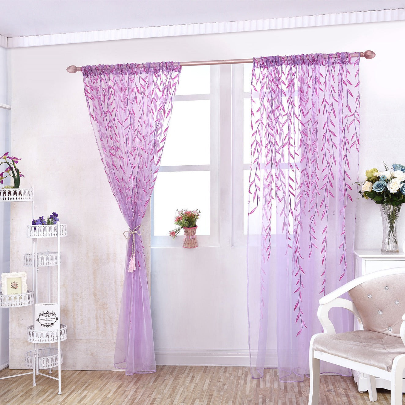 Wicker Offset Printing Curtain Purple AdriaPulse