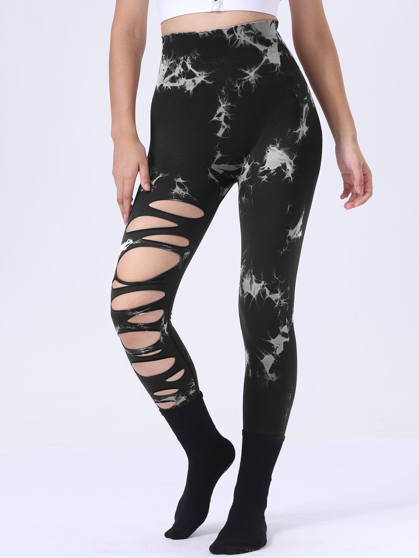 Women's Butt Lifting High Waist Seamless Leggings Black AdriaPulse
