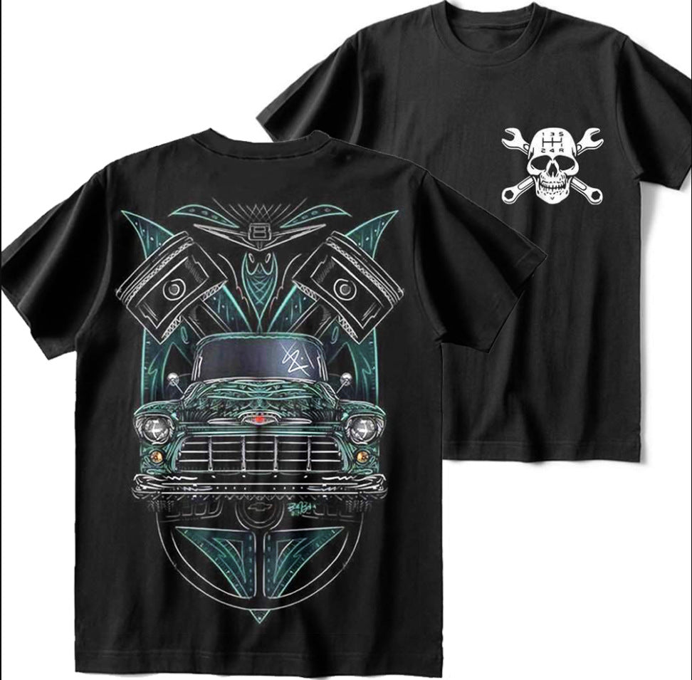Compass Print T-Shirt | Retro Harajuku Streetwear Tee – Men