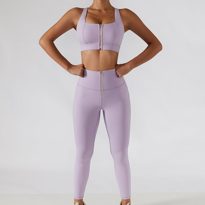 Women's Ribbed One-Shoulder Yoga Set Grass Pants – AdriaPulse