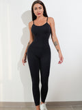 Women's Spaghetti Strap Unitard Jumpsuit – Tummy Control Sleeveless Bodysuit