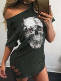 Loose Graphic Print T-Shirt Oversized Pullover Black – AdriaPulse
