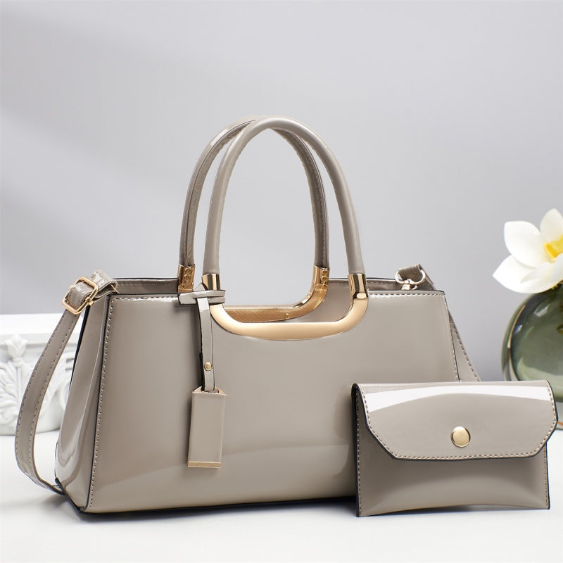 Casual Women's PU Leather Shoulder Bag – Chain & Embroidery Detail Tote
