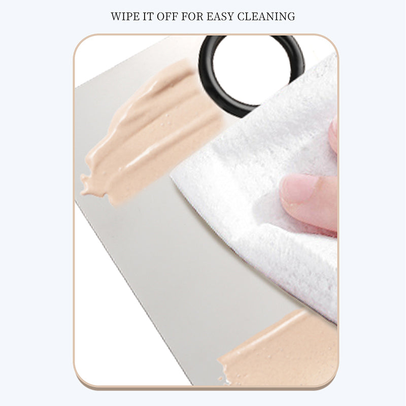 Edelstahl-Make-up-Mischpalette & Spatel – Professionelles Farbmischwerkzeug für Make-up & Nailart