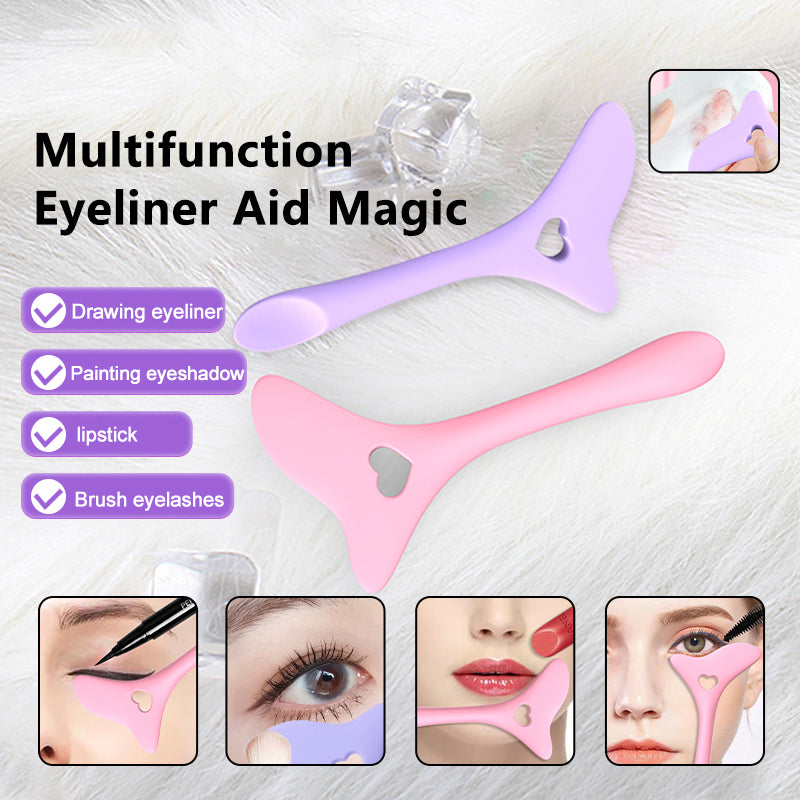 Pochoir Eyeliner Ailé en Silicone – Outil de Maquillage Réutilisable pour Débutantes