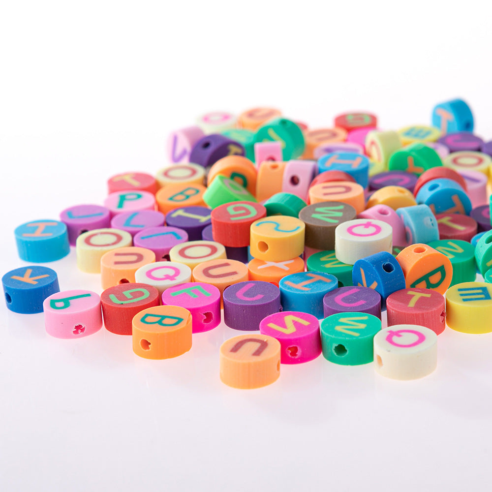 Punched Colorful Flat Bead Bracelet Weaving DIY Materials
