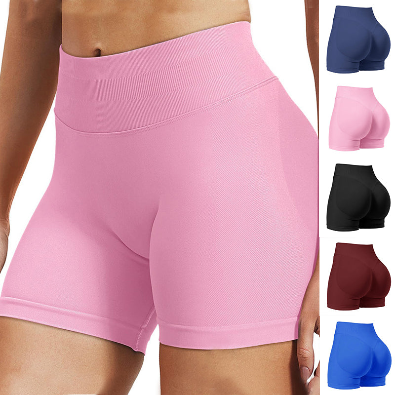 High-Waist Yoga Shorts Women's Seamless Hip-Lift Fitness Shorts – AdriaPulse