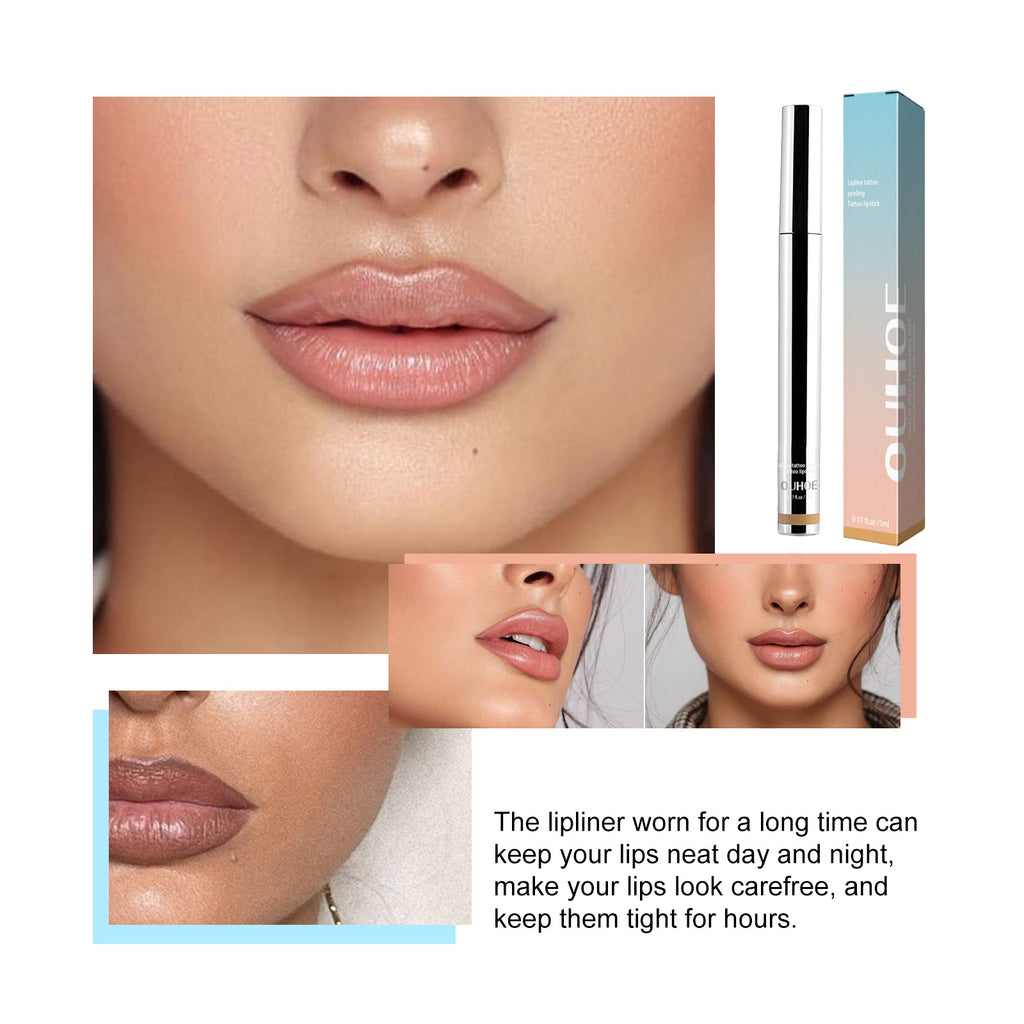 OUHOE Peel Off Lipliner – aufpolsternde Lippenkonturenfarbe mit Hyaluronsäure & Vitamin E | Dunkelbraun
