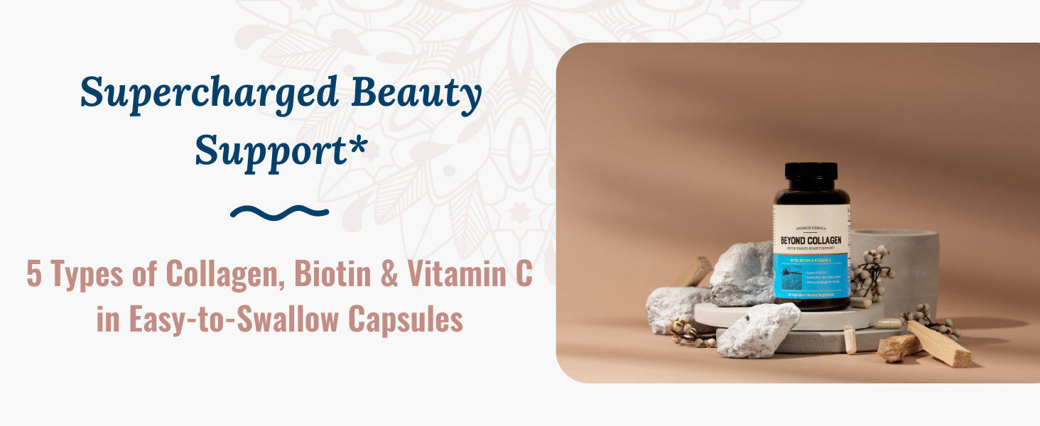 Collagen Capsules Skin Hair Nail Supplement 60 Capsules – AdriaPulse