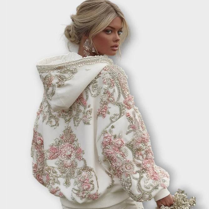 Women's Fashion Casual Printed Hooded Sweater