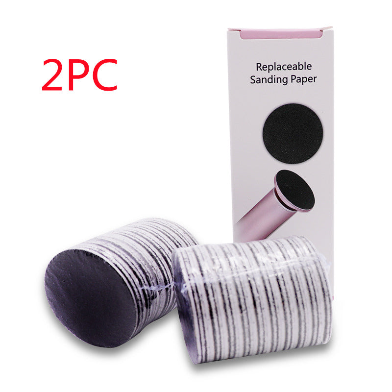 Râpe électrique anti-callosités pour les pieds, soin des pieds, talons, peau morte, pédicure, ponceuse électronique pour les pieds et papier de verre de rechange