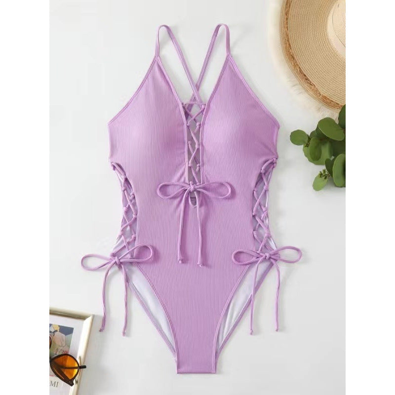  Women's Backless One-Piece Swimsuit  – AdriaPulse