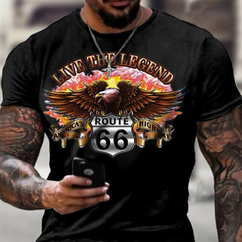 Retro Letter Print T-Shirt | Loose Fit Short Sleeve Tee – Men