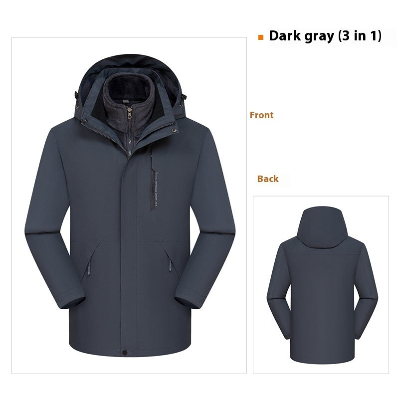 3-in-1 Waterproof Windproof Jacket | Warm Outdoor Coat – Unisex