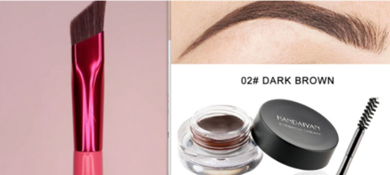 Waterproof Eyebrow Dye Cream Set – Long-Lasting Color with Brush & Jam