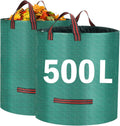 2 500L Heavy Duty Garden Waste Bags With Handles, Reusable Construction Bags UK