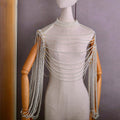 Luxury Beaded Pearl Bridal Shawl – Wedding Cape