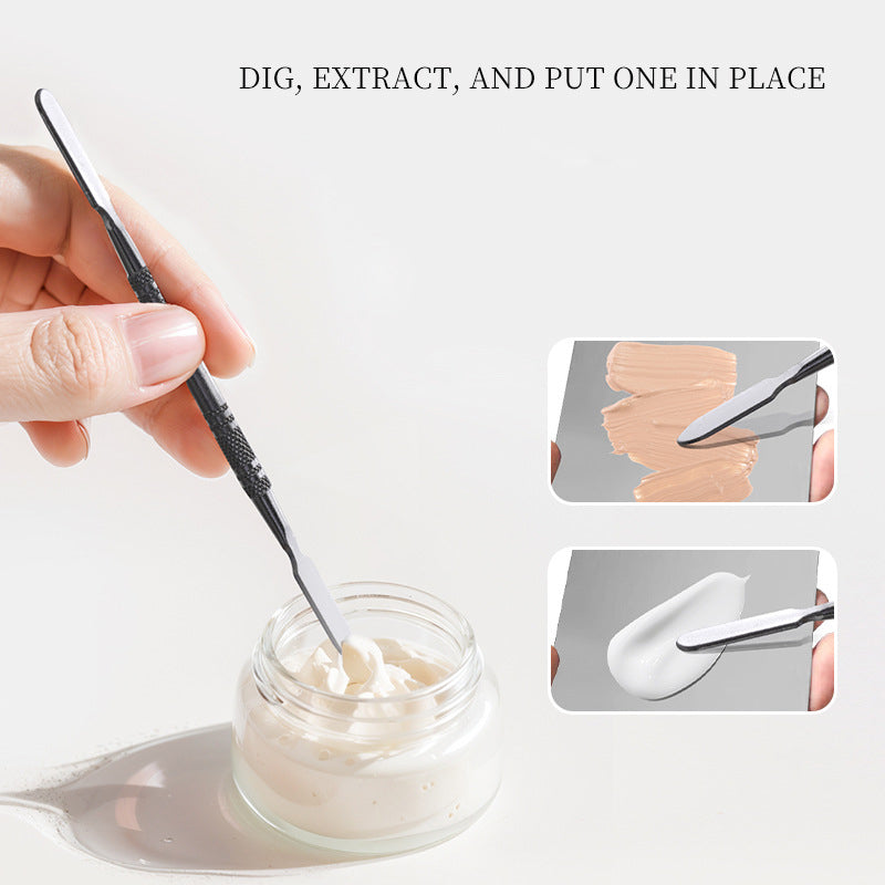 Edelstahl-Make-up-Mischpalette & Spatel – Professionelles Farbmischwerkzeug für Make-up & Nailart