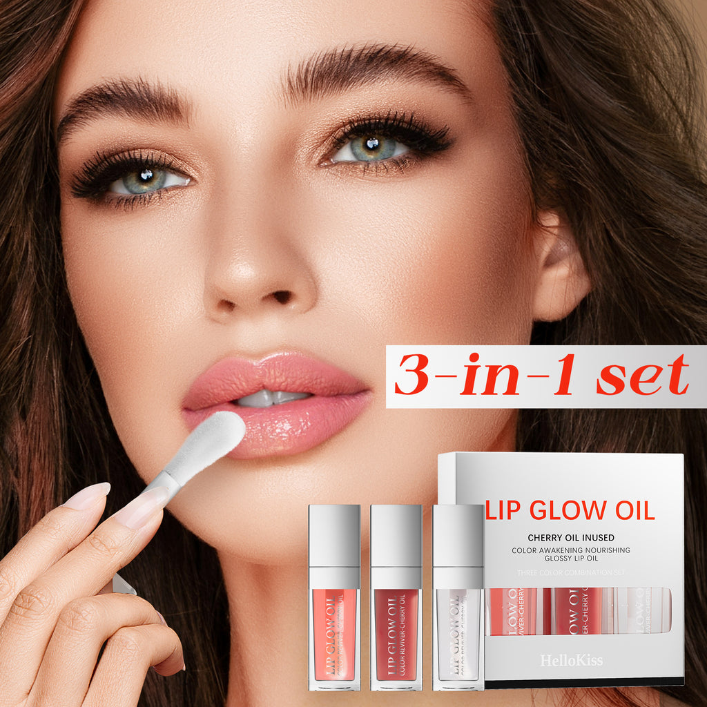 Moisturizing Lip Oil Set – 3-Pack No-Stain Nourishing Lip Gloss