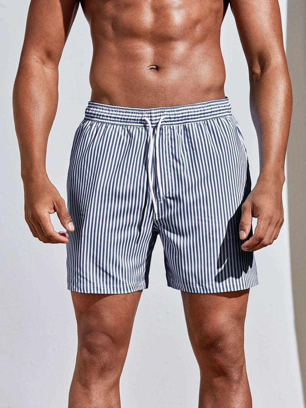 Men 3D Striped Print Beach Shorts Lightweight Summer Casual Pants AdriaPulse

