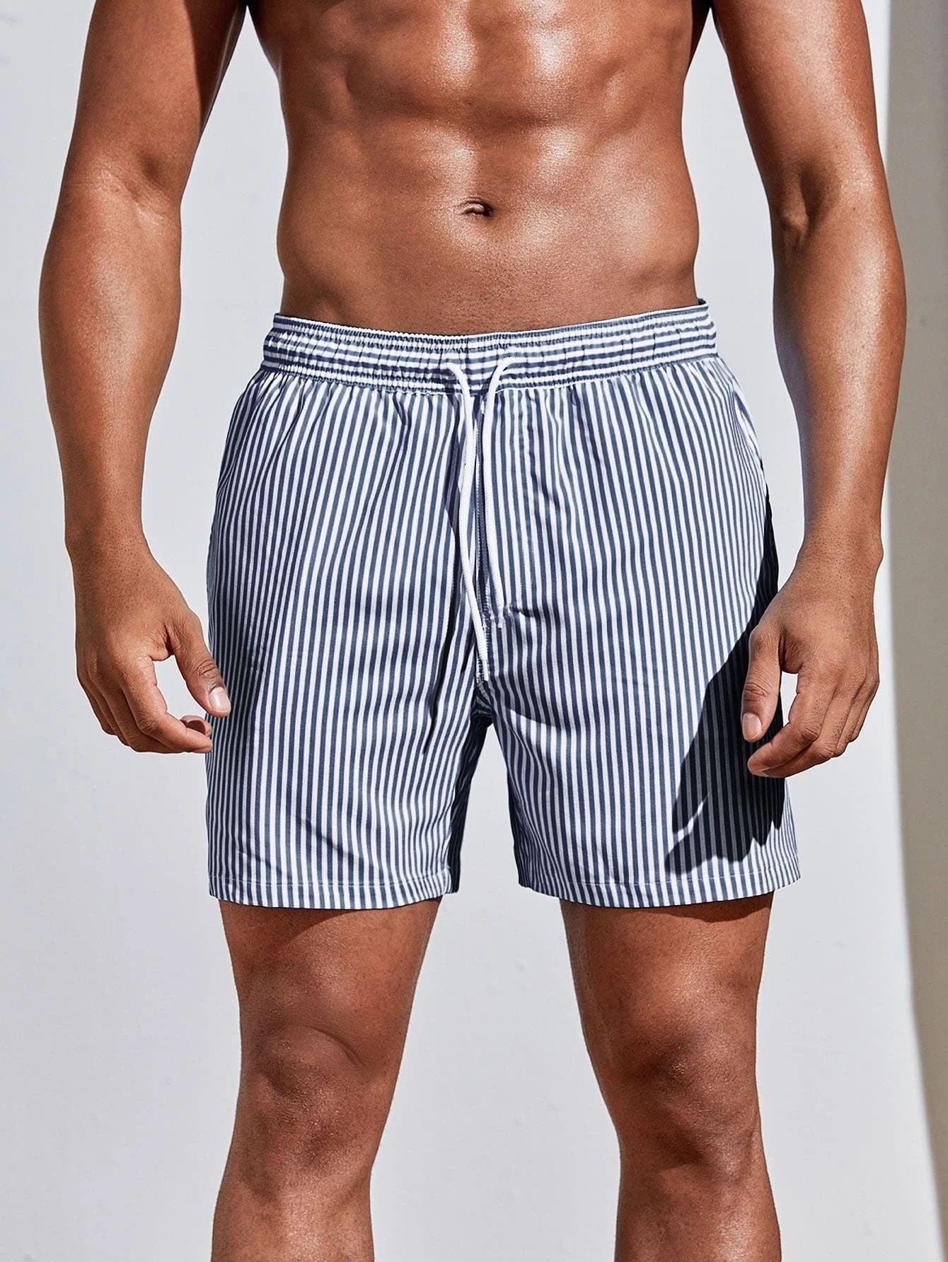 Men 3D Striped Print Beach Shorts Lightweight Summer Casual Pants AdriaPulse
