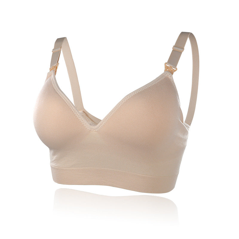 Maternity Nursing Bra – Unwired Front Buckle Large Cup Breastfeeding Bra