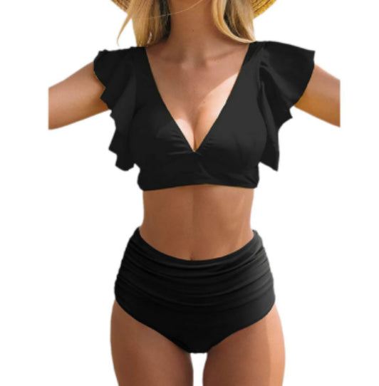 Women's Printed Ruffled Bikini Set Two-Piece Swimsuit – AdriaPulse