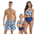 Parent-Child Matching Swimwear Set | Beach Shorts for Men, Women & Kids – Blue