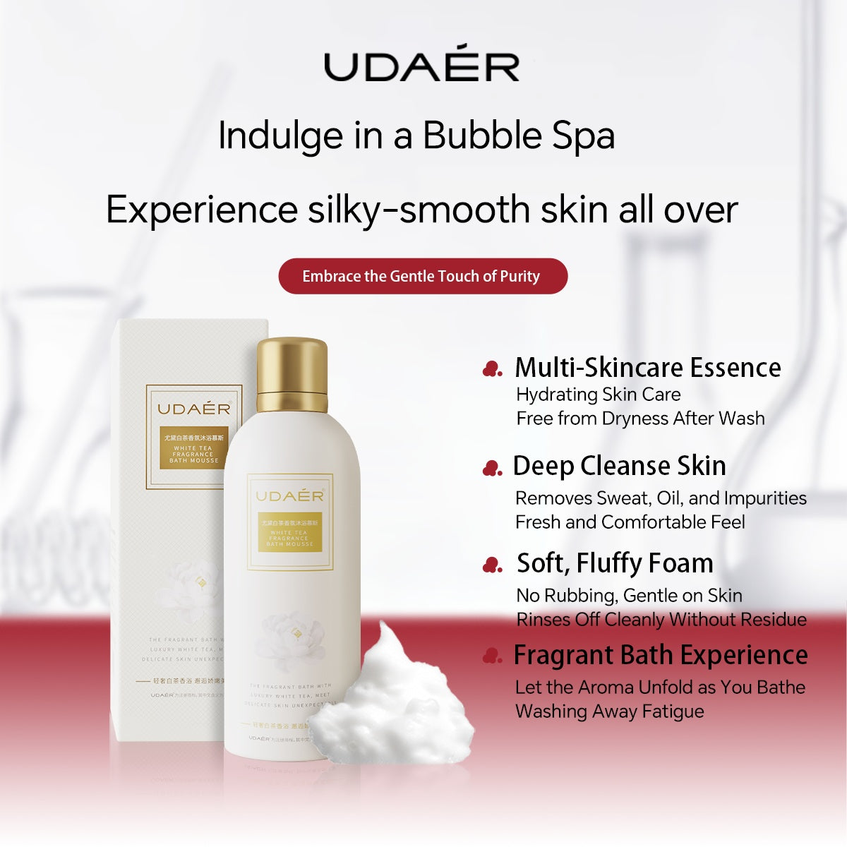 Luxury Cream Bubble Bath Hydrating Shower Gel 6D Hyaluronic Acid Body Mousse – AdriaPulse"