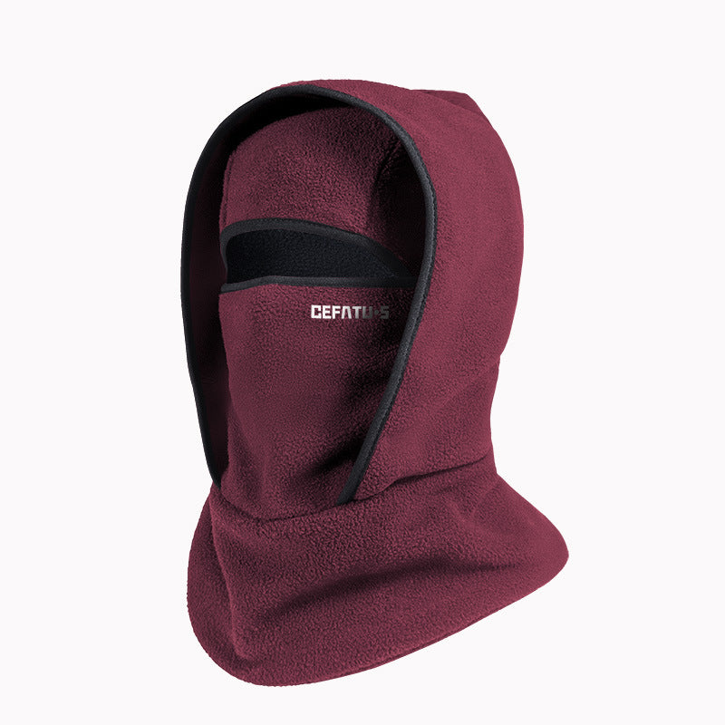 Winter-Fleece-Mütze & Schal integrierte Kopfbedeckung – Unisex