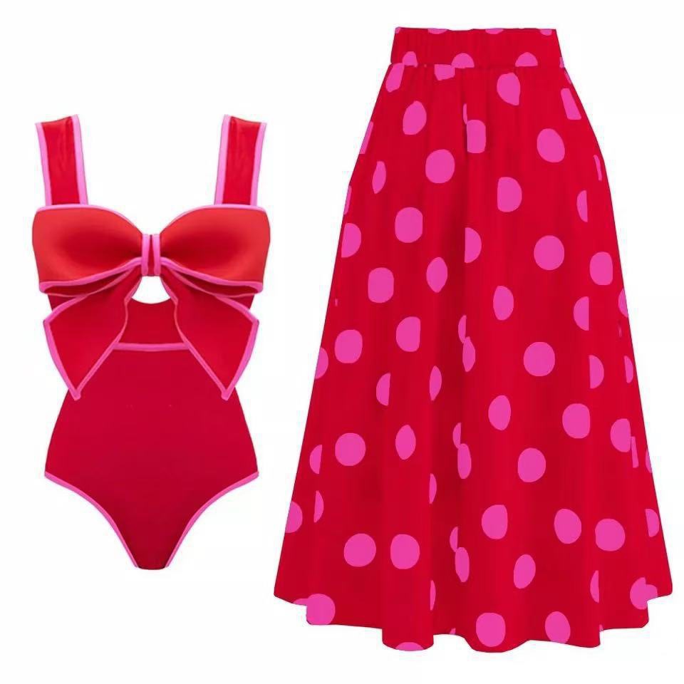 Conservative Swimwear Set with Skirt | Women's Modest One-Piece Swimsuit – Multiple Colors