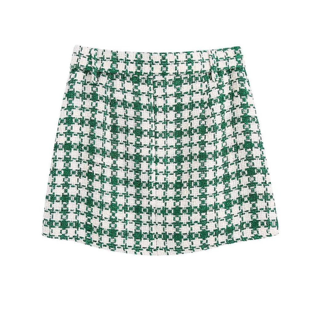 European And American Women's New Textured Miniskirt