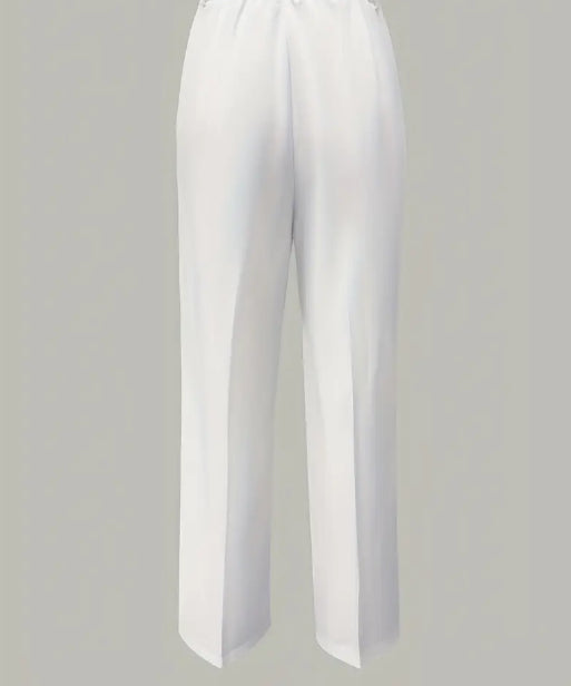 Damen-Minimalismus-Hose aus weißem Polyester