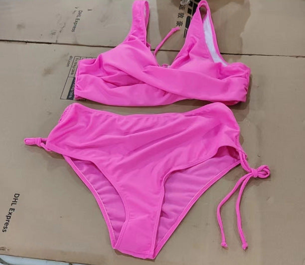 Fashion Strappy Bikini – Women's Polyester Swimwear S–3XL