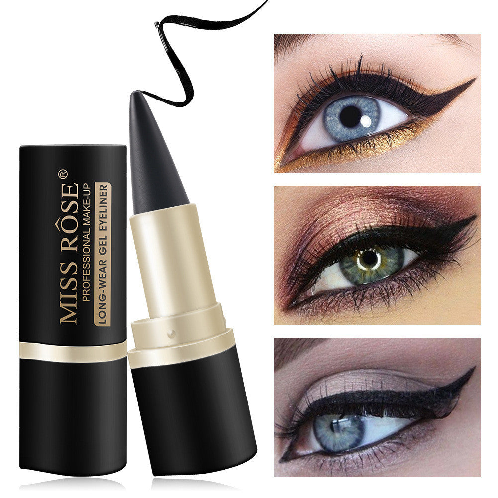 Precision Solid Eyeliner Pencil Black – Long-Lasting Smudge-Proof Eye Makeup | adriapulse