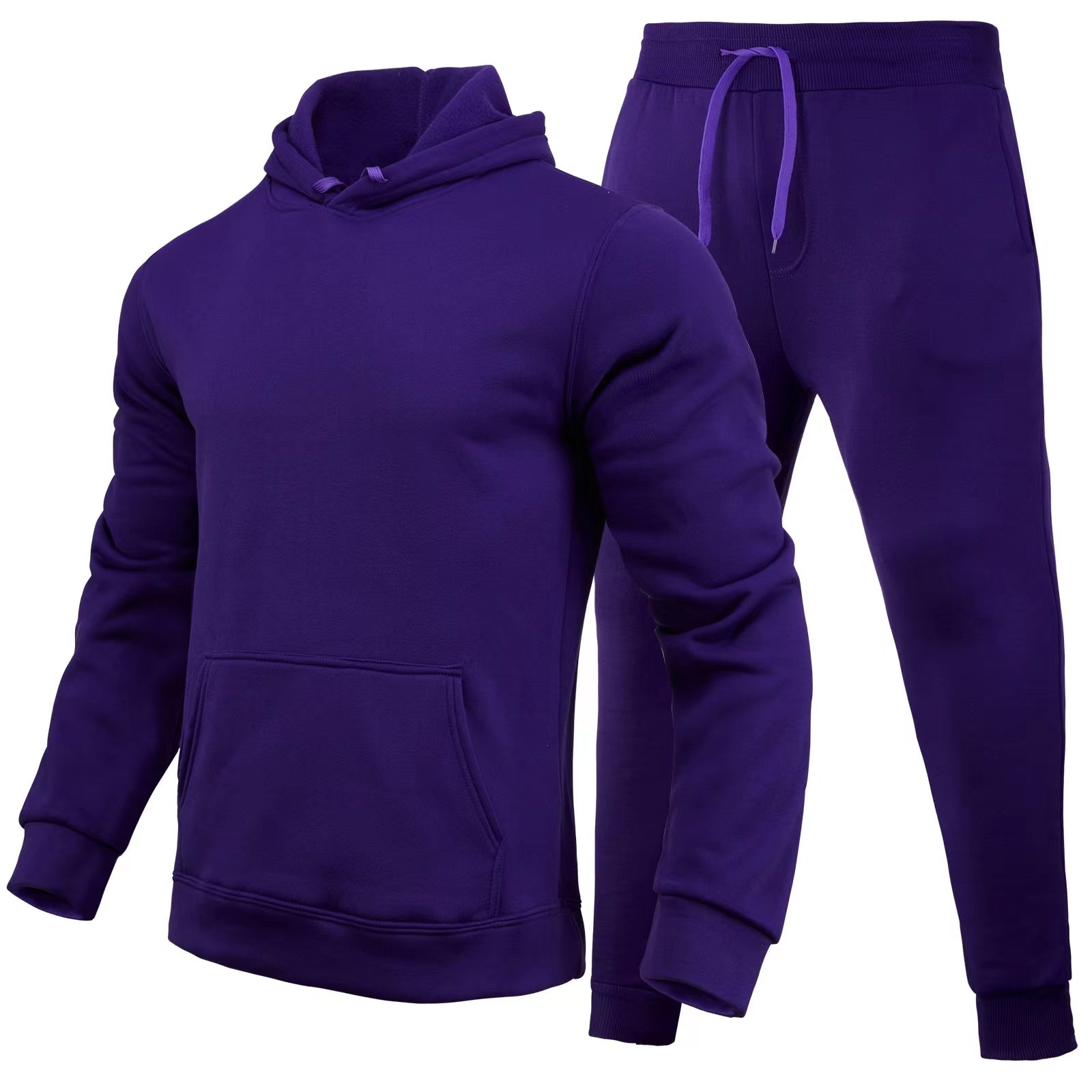 Women's Casual European Size Blank Solid Color Set