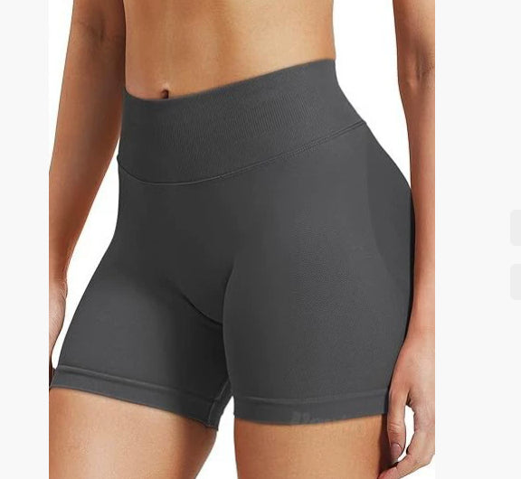 High-Waist Yoga Shorts Women's Seamless Hip-Lift Fitness Shorts – AdriaPulse