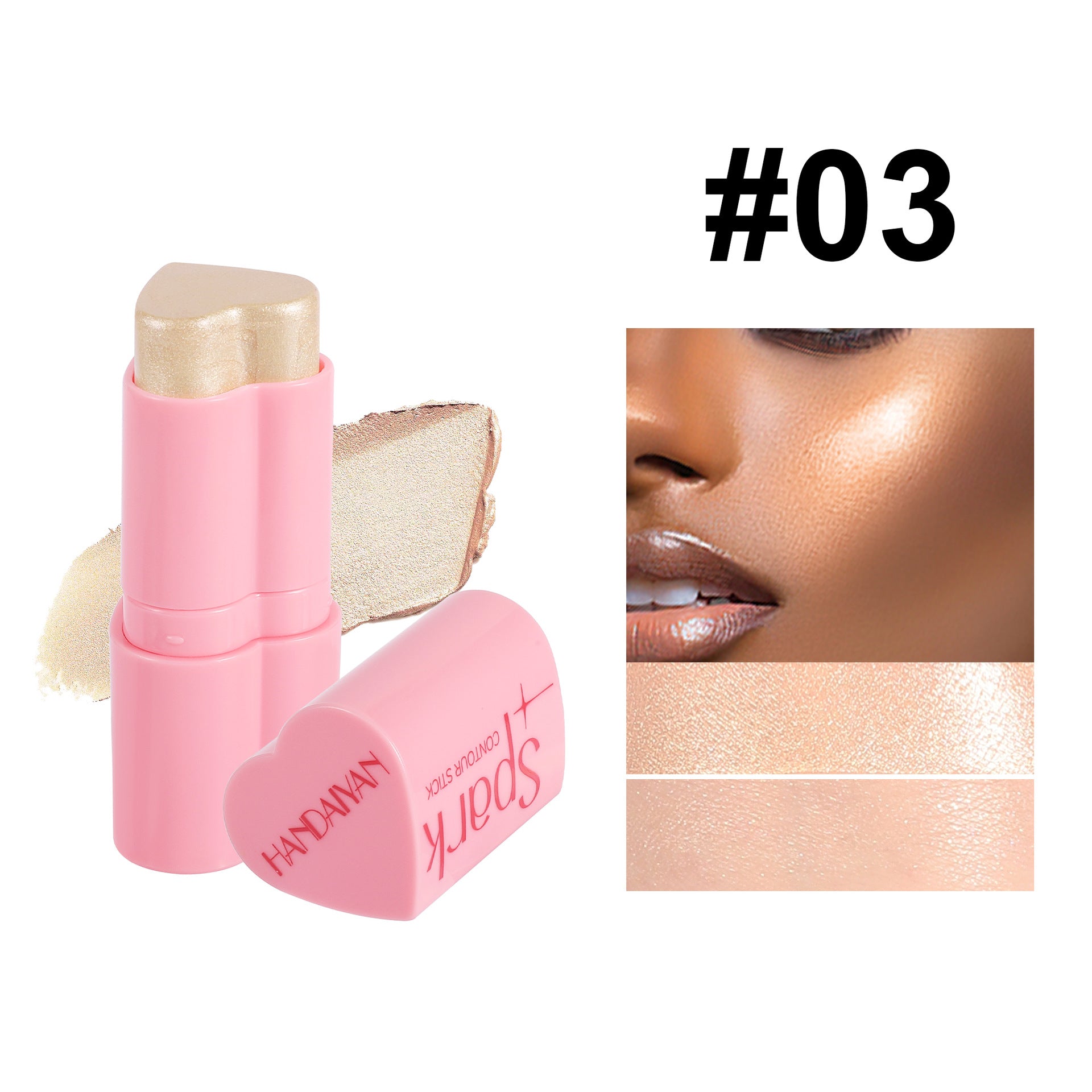 Blush & Highlighter Contour Stick – Pearl & Matte Facial Brightener