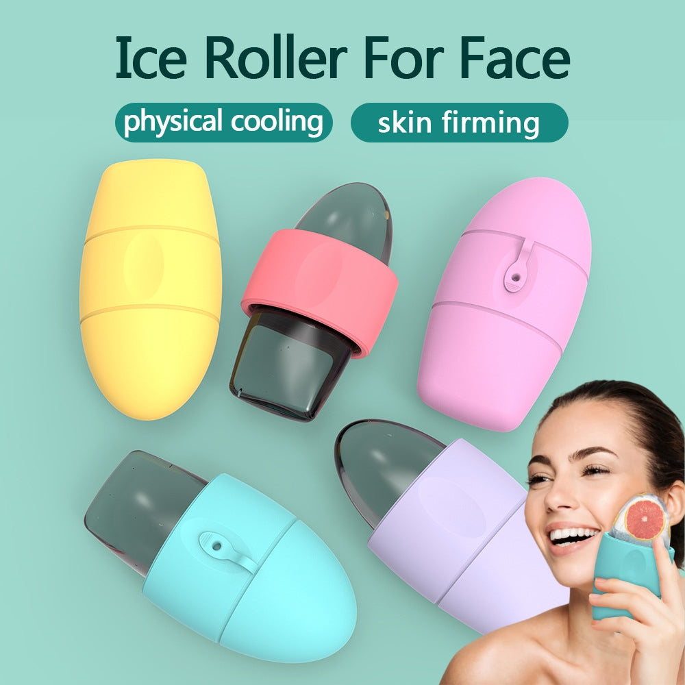 Silikon-Eisroller für das Gesicht – zum Konturieren, Porenverkleinern, Entfernen von Augenringen, zur Massage und als Schönheitsroller für Augen, Hals und zur Hautpflege