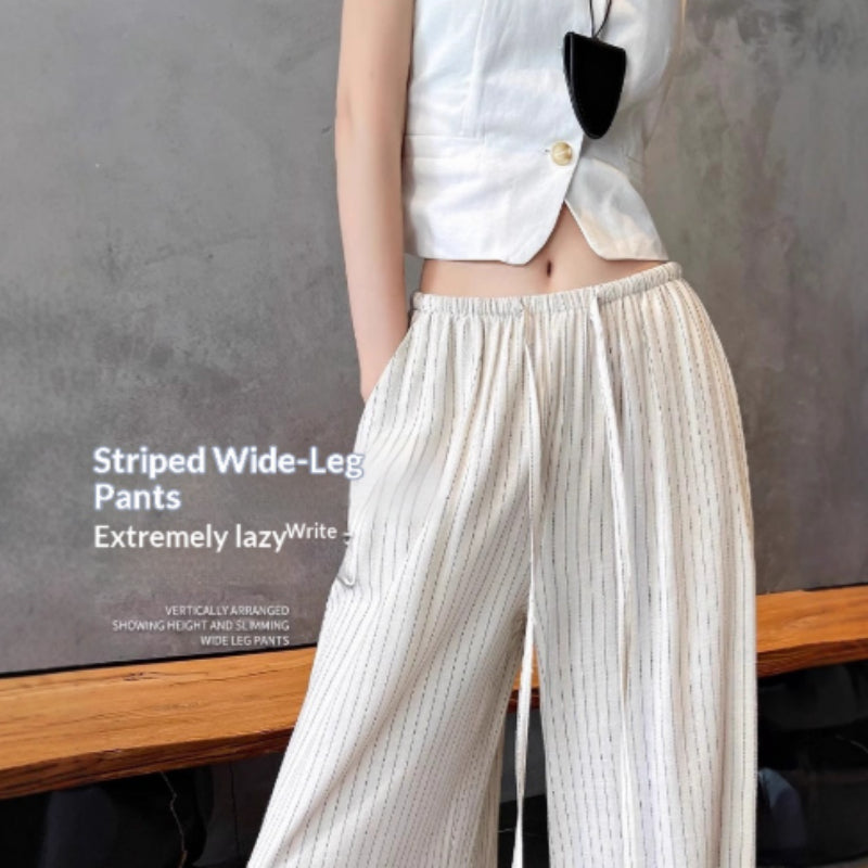 White Conventional Style Wide-Leg Pants – AdriaPulse