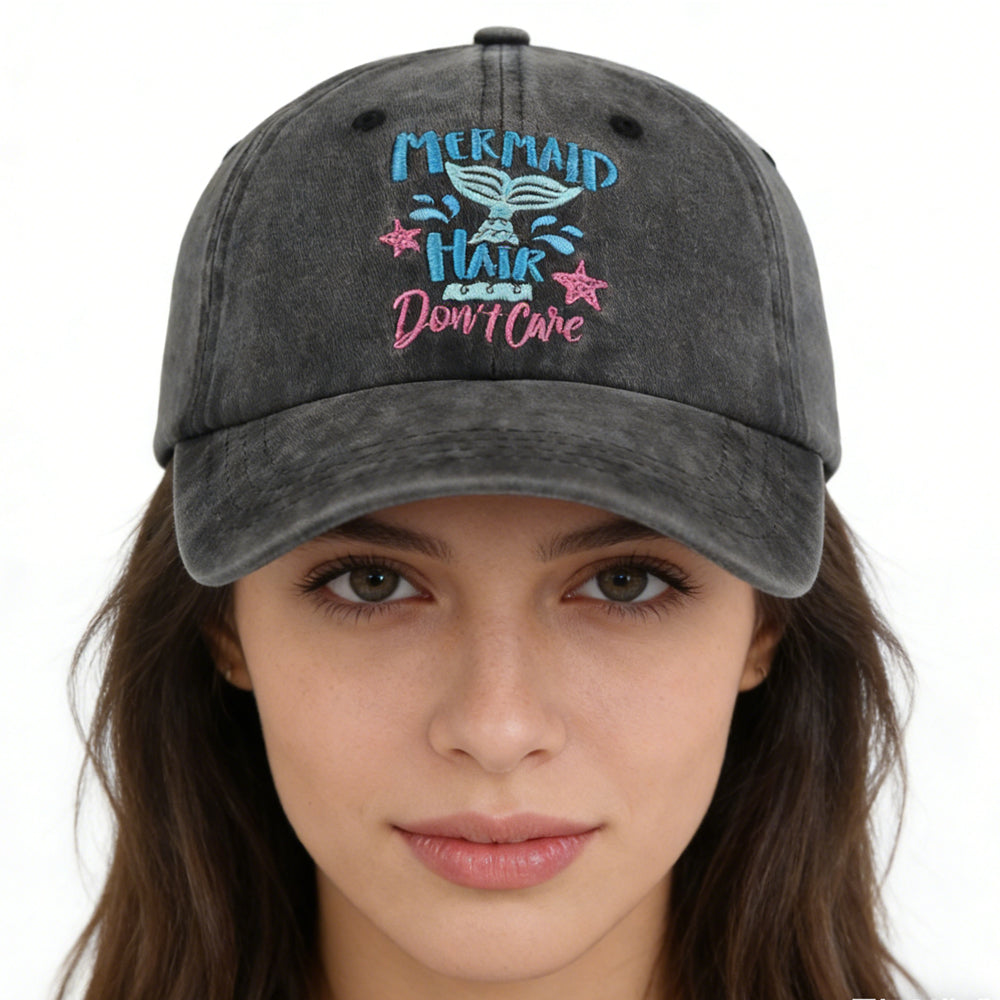Mermaid Hair Baseball Cap for Women Black – AdriaPulse