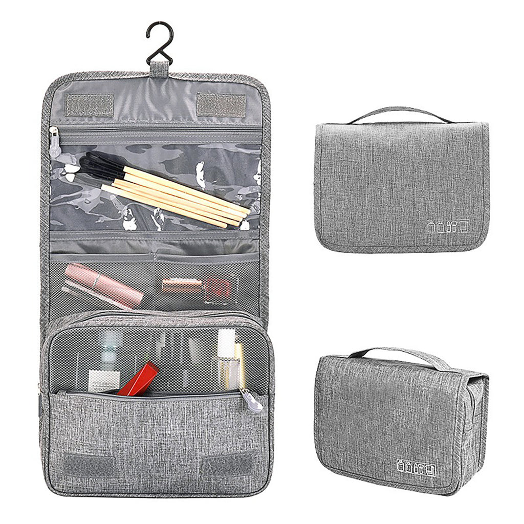 Kulturbeutel zum Aufhängen auf Reisen – Wasserdichter großer Make-up- und Waschbeutel-Organizer mit 360°-Haken | 6 Farben