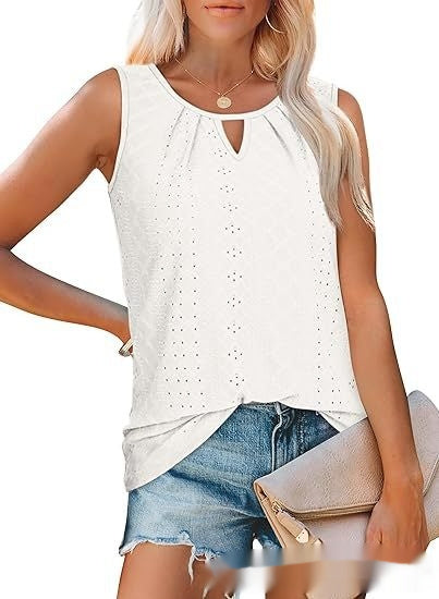 Damen lockeres, ärmelloses Casual-Top